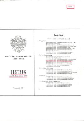 Tiroler Landesfeier 1809-1959, Festzug