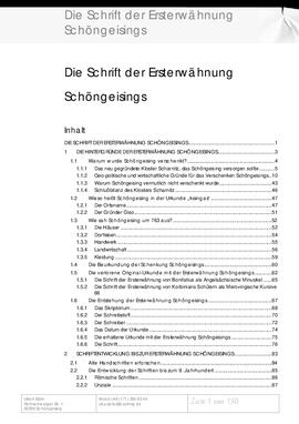 die schrift der ersterwähnung schöngeisings