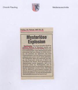 Mysteriöse Explosion