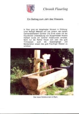 Neuer Holzbrunnen in Ram