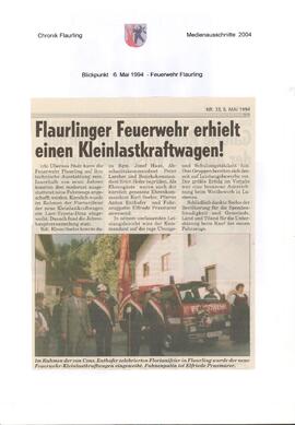 Flaurlinger Feuerwehr erhielt Kleinlastwagen