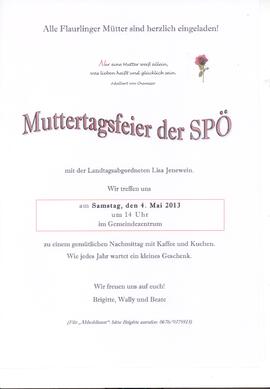 Muttertagsfeier der SPÖ