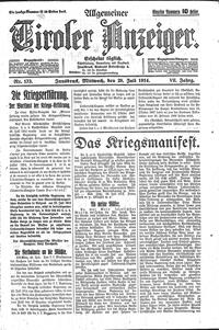 Bild zu &quot;28. Juni 1914&quot;