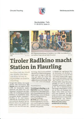 Tiroler Radkino macht Station in Flaurling