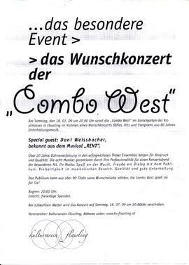 Einladung Konzert der Combo West