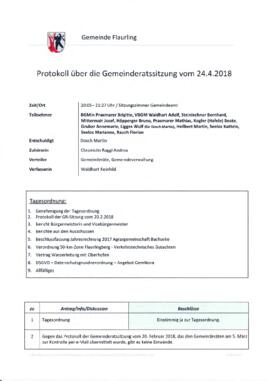 Protokoll Gemeinderat