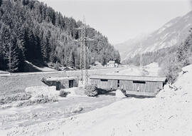 Flirsch a. Arlb., Tirol, Strassenbau Wolfgrube, Holzlosbrücke
