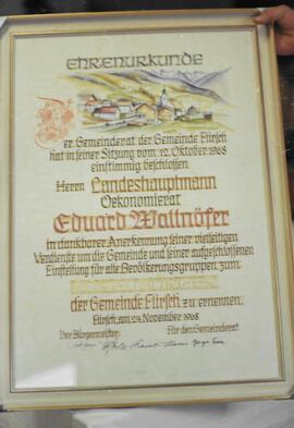 Verleihung der Ehrenbürgerschaft an LH Wallnöfer