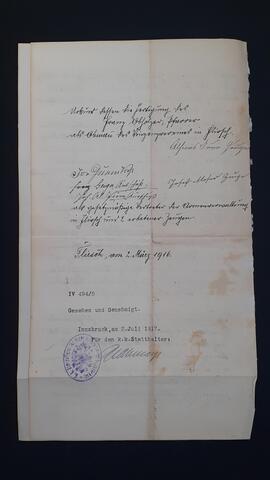 Stiftsbrief: Johann Ehart'sche Hausarmenstiftung in Flirsch 4