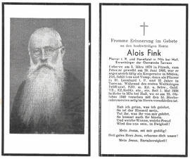 Sterbebild Alois Fink (1870-1949)