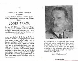 Sterbebild Josef Traxl (1901-1977)