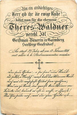 18560212 Idl Theres, vlg. Grißmann, geb. Waldner