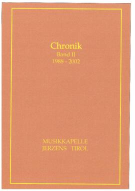 Chronik der Musikkapelle Jerzens, Band 2, 1988 - 2002