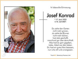 Josef Konrad Sterbebild Innenansicht