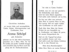 Anna Schöpf geb. Krabacher