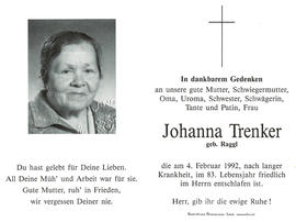 Johanna Trenker geb. Raggl Innenansicht