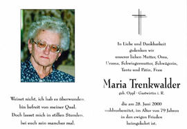 Maria Trenkwalder geb. Oppl Innenansicht