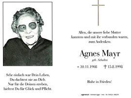 Agnes Mayr geb. Schultes Innenansicht