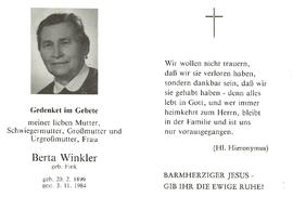 Berta Winkler geb. Fink