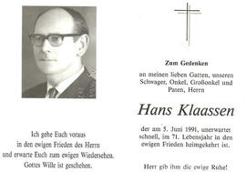 Hans Klaassen