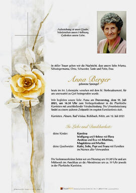 Parte Anna Berger geb. Sprenger