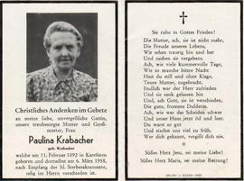 Paulina Krabacher geb. Krabacher