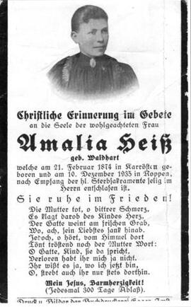 Amalia Heiß geb. Waldhart