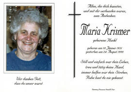 Maria Krismer geb. Hackl