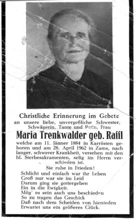 Maria Trenkwalder geb. Raffl