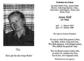 Anna Köll geb. Raggl