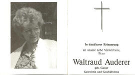 Waltraud Auderer geb. Gasser