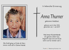 Anna Thurner geb. Waldhart