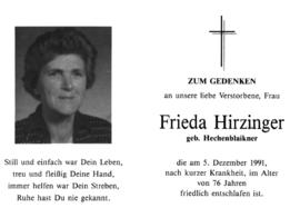 Frieda Hirzinger geb. Hechenblaikner