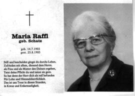 Maria Raffl geb. Schatz