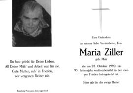 Maria Ziller geb. Mair