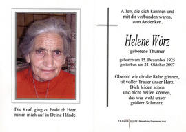 Helene Wörz geb. Thurner