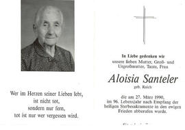 Aloisia Santeler geb. Raich
