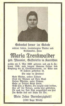 Maria Trenkwalder geb. Pfausler