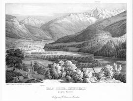 Das Ober Inntal gegen Karres, Lithografie