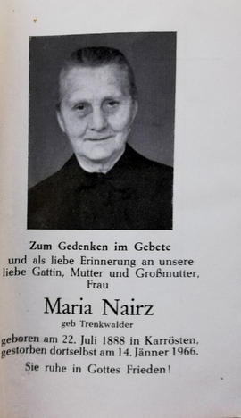 Maria Nairz geb. Trenkwalder