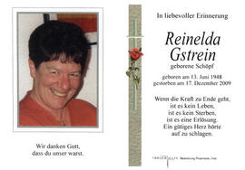 Reinelda Gstrein geb. Schöpf