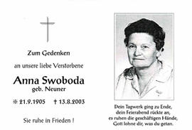 Anna Swoboda geb. Neuner Innenansicht