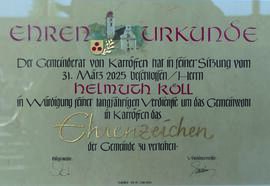 Ehrenurkunde-Helmuth-Koell