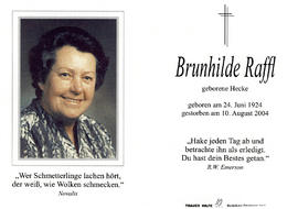 Brunhilde Raffl geb. Hecke
