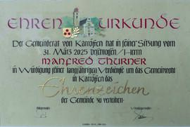 Ehrenurkunde-Manfred-Thurner