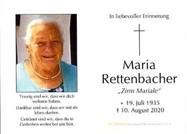 Maria Rettenbacher geb. Köll