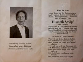 Elisabeth Schöpf geb. Großkopf