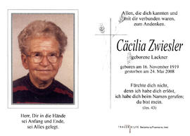 Cäcilia Zwiesler geb. Lackner