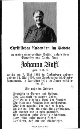 Johanna Raffl geb. Kohler