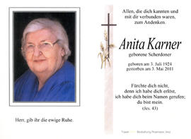 Anita Karner geb. Scherdoner